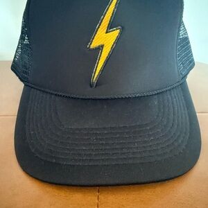Aviator Nation Black and Yellow Lightning Bolt Hat